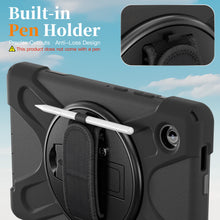 Load image into Gallery viewer, ProElite Cover for Samsung Galaxy Tab A11 8.7 inch 2025 Cover, Rugged 3 Layer Armor case Cover for Galaxy Tab A11 8.7 inch 2025 with Hand Grip &amp; Rotating Kickstand with Shoulder Strap, Black
