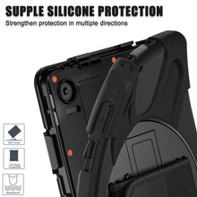 Load image into Gallery viewer, ProElite Cover for Lenovo Tab 10.1 inch 2025 Cover Case, Rugged 3 Layer Armor case Cover for Lenovo Tab 10.1 inch 2025 with Hand Grip &amp; Rotating Kickstand with Shoulder Strap, Black
