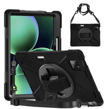 Load image into Gallery viewer, ProElite Cover for Xiaomi Mi Pad 8/8 Pro/Mi Pad 7/7 Pro 11.2 inch, Rugged 3 Layer Armor case with Hand Grip &amp; Rotating Kickstand with Shoulder Strap &amp; Pen Holder, Black
