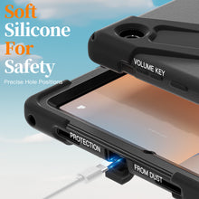 Load image into Gallery viewer, ProElite Cover for Galaxy Tab A11 Plus 11 inch 2025 Cover, Rugged 3 Layer Armor case Cover for Galaxy Tab A11 Plus 11 inch 2025 with Hand Grip &amp; Rotating Kickstand with Shoulder Strap, Black
