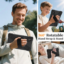 Load image into Gallery viewer, ProElite Cover for Samsung Galaxy Tab A11 8.7 inch 2025 Cover, Rugged 3 Layer Armor case Cover for Galaxy Tab A11 8.7 inch 2025 with Hand Grip &amp; Rotating Kickstand with Shoulder Strap, Black
