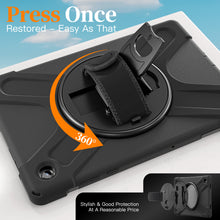 Load image into Gallery viewer, ProElite Cover for Galaxy Tab A11 Plus 11 inch 2025 Cover, Rugged 3 Layer Armor case Cover for Galaxy Tab A11 Plus 11 inch 2025 with Hand Grip &amp; Rotating Kickstand with Shoulder Strap, Black
