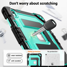 Load image into Gallery viewer, ProElite Rugged Back case for Apple iPad (A16) 11th/10th Gen Shockproof Protective Cover with Stand, Built-in Pencil Holder, Adjustable Shoulder Strap, Mint Black
