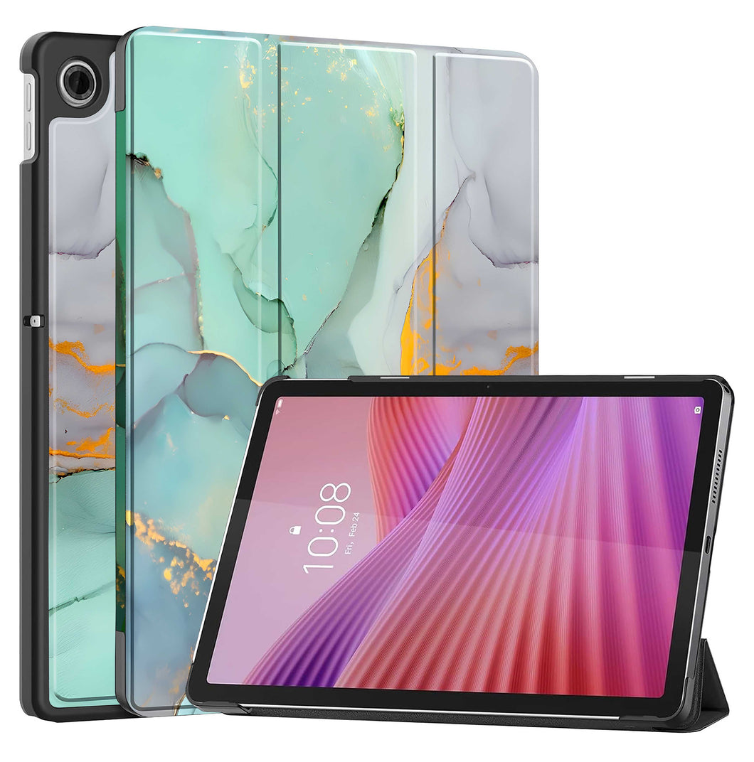 ProElite Cover for Lenovo Tab 10.1 inch 2025 Case Cover, Sleek Smart Flip Case Cover for Lenovo Tab 10.1 inch 2025 Tablet (Support Auto Sleep Wake), Marble Green