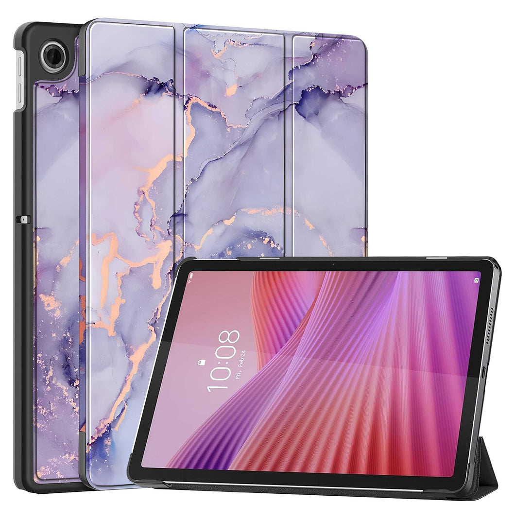 ProElite Cover for Lenovo Tab 10.1 inch 2025 Case Cover, Sleek Smart Flip Case Cover for Lenovo Tab 10.1 inch 2025 Tablet (Support Auto Sleep Wake), Marble Purple