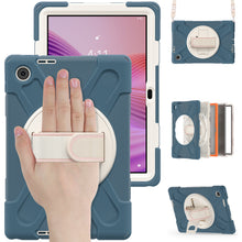 Load image into Gallery viewer, ProElite Cover for Lenovo Tab 10.1 inch 2025 Cover Case, Rugged 3 Layer Armor case Cover for Lenovo Tab 10.1 inch 2025 with Hand Grip &amp; Rotating Kickstand with Shoulder Strap, Cornflower Blue
