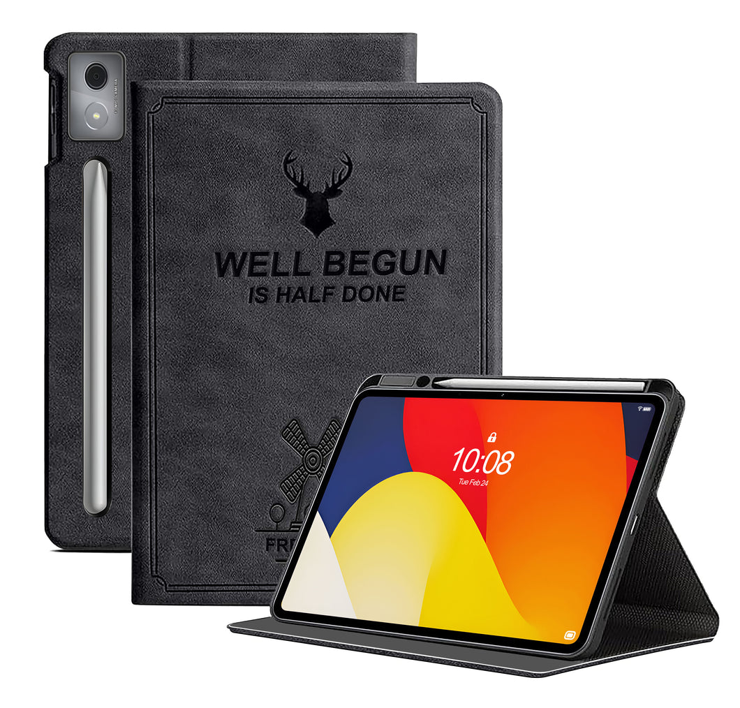 ProElite Cover for Moto Pad 60 Pro 12.7 inch 2025 Case Cover, Deer Smart Flip Case cover for Moto Pad 60 Pro 12.7 inch 2025 Tablet, Black