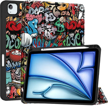 Load image into Gallery viewer, ProElite Case Cover for Apple iPad Air 13 M3/M2 2025/2024 &amp; Pro 12.9 inch Cover, Pencil Case for iPad Air 13 M3/M2 &amp; Pro 12.9 with Pencil Holder [Soft Flexible Case] Recoil Series - Hippy
