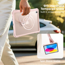 Load image into Gallery viewer, ProElite Shockproof Case for Apple iPad 10th/11th Gen A16 11 inch | 360° Multi-Angle Aluminum Stand (Portrait &amp; Landscape) with Pencil Holder &amp; Shoulder Strap, Light Pink
