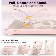 Load image into Gallery viewer, ProElite Shockproof Case for Apple iPad 10th/11th Gen A16 11 inch | 360° Multi-Angle Aluminum Stand (Portrait &amp; Landscape) with Pencil Holder &amp; Shoulder Strap, Light Pink
