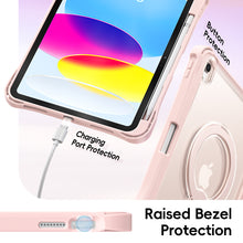 Load image into Gallery viewer, ProElite Shockproof Case for Apple iPad 10th/11th Gen A16 11 inch | 360° Multi-Angle Aluminum Stand (Portrait &amp; Landscape) with Pencil Holder &amp; Shoulder Strap, Light Pink
