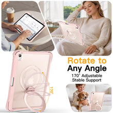 Load image into Gallery viewer, ProElite Shockproof Case for Apple iPad 10th/11th Gen A16 11 inch | 360° Multi-Angle Aluminum Stand (Portrait &amp; Landscape) with Pencil Holder &amp; Shoulder Strap, Light Pink
