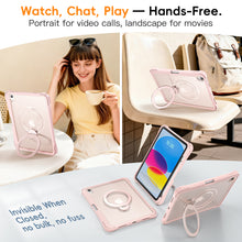 Load image into Gallery viewer, ProElite Shockproof Case for Apple iPad 10th/11th Gen A16 11 inch | 360° Multi-Angle Aluminum Stand (Portrait &amp; Landscape) with Pencil Holder &amp; Shoulder Strap, Light Pink
