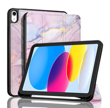 Load image into Gallery viewer, ProElite Smart Case for iPad (A16) 11th/10th Generation (2025/2022) [Auto Sleep/Wake Cover] [Left Side Pencil Holder] [Soft Flexible Case] Recoil Series - Marble Pink
