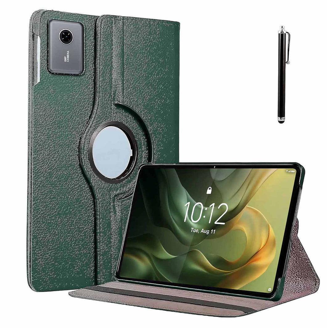 ProElite Cover for Motorola Pad 60 Neo 11 inch 2025, 360 Rotatable Smart Flip Case Cover for Motorola Pad 60 Neo 11 inch 2025 Tablet with Stylus Pen, Dark Green