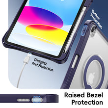 Load image into Gallery viewer, ProElite Shockproof Case for Apple iPad 10th/11th Gen A16 11 inch | 360° Multi-Angle Aluminum Stand (Portrait &amp; Landscape) with Pencil Holder &amp; Shoulder Strap, Navy
