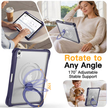 Load image into Gallery viewer, ProElite Shockproof Case for Apple iPad 10th/11th Gen A16 11 inch | 360° Multi-Angle Aluminum Stand (Portrait &amp; Landscape) with Pencil Holder &amp; Shoulder Strap, Navy
