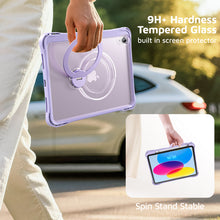 Load image into Gallery viewer, ProElite Shockproof Case for Apple iPad 10th/11th Gen A16 11 inch | 360° Multi-Angle Aluminum Stand (Portrait &amp; Landscape) with Pencil Holder &amp; Shoulder Strap, Purple
