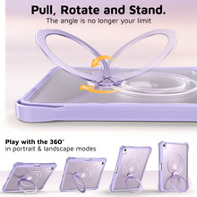 Load image into Gallery viewer, ProElite Shockproof Case for Apple iPad 10th/11th Gen A16 11 inch | 360° Multi-Angle Aluminum Stand (Portrait &amp; Landscape) with Pencil Holder &amp; Shoulder Strap, Purple
