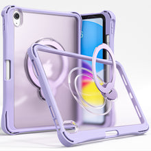 Load image into Gallery viewer, ProElite Shockproof Case for Apple iPad 10th/11th Gen A16 11 inch | 360° Multi-Angle Aluminum Stand (Portrait &amp; Landscape) with Pencil Holder &amp; Shoulder Strap, Purple
