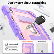 Load image into Gallery viewer, ProElite Rugged Back case for Apple iPad (A16) 11th/10th Gen Shockproof Protective Cover with Stand, Built-in Pencil Holder, Adjustable Shoulder Strap, Rose Purple
