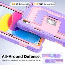 Load image into Gallery viewer, ProElite Rugged Back case for Apple iPad (A16) 11th/10th Gen Shockproof Protective Cover with Stand, Built-in Pencil Holder, Adjustable Shoulder Strap, Rose Purple
