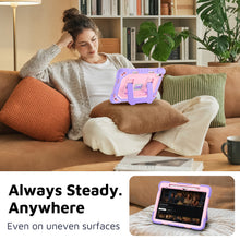 Load image into Gallery viewer, ProElite Rugged Back case for Apple iPad (A16) 11th/10th Gen Shockproof Protective Cover with Stand, Built-in Pencil Holder, Adjustable Shoulder Strap, Rose Purple
