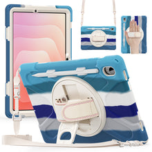 Load image into Gallery viewer, ProElite Cover for Samsung Galaxy Tab S11 11 inch Cover Case, Rugged 3 Layer Armor case Cover for Samsung Galaxy Tab S11 11 inch with Hand Grip &amp; Rotating Kickstand with Shoulder Strap, Rainbow Blue
