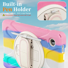 Load image into Gallery viewer, ProElite Cover for Samsung Galaxy Tab A11 8.7 inch 2025 Cover, Rugged 3 Layer Armor case Cover for Galaxy Tab A11 8.7 inch 2025 with Hand Grip &amp; Rotating Kickstand with Shoulder Strap, Rainbow Pink
