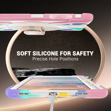 Load image into Gallery viewer, ProElite Cover for Galaxy Tab S12 Plus 12.6 inch 2026 Case, Rugged 3 Layer Armor case Cover for Galaxy Tab S12 Plus 12.6 inch with Hand Grip &amp; Rotating Kickstand with Shoulder Strap, Rainbow Pink
