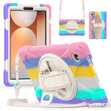 Load image into Gallery viewer, ProElite Cover for Samsung Galaxy Tab A11 8.7 inch 2025 Cover, Rugged 3 Layer Armor case Cover for Galaxy Tab A11 8.7 inch 2025 with Hand Grip &amp; Rotating Kickstand with Shoulder Strap, Rainbow Pink
