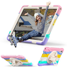 Load image into Gallery viewer, ProElite Cover for Lenovo idea Tab 11 inch 2025 Cover Case, Rugged 3 Layer Armor case Cover for Lenovo idea Tab 11 inch 2025 with Hand Grip &amp; Rotating Kickstand with Shoulder Strap, Rainbow Pink
