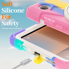 Load image into Gallery viewer, ProElite Cover for Samsung Galaxy Tab A11 8.7 inch 2025 Cover, Rugged 3 Layer Armor case Cover for Galaxy Tab A11 8.7 inch 2025 with Hand Grip &amp; Rotating Kickstand with Shoulder Strap, Rainbow Pink
