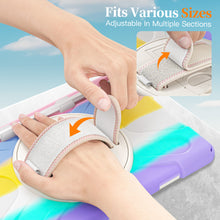 Load image into Gallery viewer, ProElite Cover for Samsung Galaxy Tab S11 11 inch Cover Case, Rugged 3 Layer Armor case Cover for Samsung Galaxy Tab S11 11 inch with Hand Grip &amp; Rotating Kickstand with Shoulder Strap, Rainbow Pink
