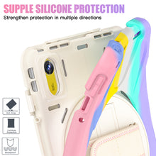 Load image into Gallery viewer, ProElite Cover for Lenovo idea Tab 11 inch 2025 Cover Case, Rugged 3 Layer Armor case Cover for Lenovo idea Tab 11 inch 2025 with Hand Grip &amp; Rotating Kickstand with Shoulder Strap, Rainbow Pink
