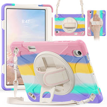 Load image into Gallery viewer, ProElite Cover for Galaxy Tab S12 Plus 12.6 inch 2026 Case, Rugged 3 Layer Armor case Cover for Galaxy Tab S12 Plus 12.6 inch with Hand Grip &amp; Rotating Kickstand with Shoulder Strap, Rainbow Pink
