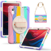Load image into Gallery viewer, ProElite Cover for Lenovo idea Tab 11 inch 2025 Cover Case, Rugged 3 Layer Armor case Cover for Lenovo idea Tab 11 inch 2025 with Hand Grip &amp; Rotating Kickstand with Shoulder Strap, Rainbow Pink
