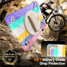 Load image into Gallery viewer, ProElite Cover for Galaxy Tab S12 Plus 12.6 inch 2026 Case, Rugged 3 Layer Armor case Cover for Galaxy Tab S12 Plus 12.6 inch with Hand Grip &amp; Rotating Kickstand with Shoulder Strap, Rainbow Pink
