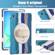 Load image into Gallery viewer, ProElite Cover for Samsung Galaxy Tab S10 FE Plus 13.1 inch, Rugged 3 Layer Armor case for Samsung Galaxy Tab S10 FE Plus 13.1 inch with Rotating Kickstand, Rainbow Blue
