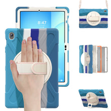 Load image into Gallery viewer, ProElite Cover for Samsung Galaxy Tab S10 FE Plus 13.1 inch, Rugged 3 Layer Armor case for Samsung Galaxy Tab S10 FE Plus 13.1 inch with Rotating Kickstand, Rainbow Blue
