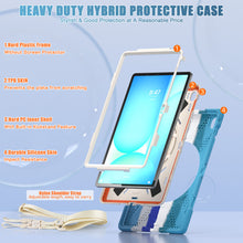 Load image into Gallery viewer, ProElite Cover for Samsung Galaxy Tab S10 FE Plus 13.1 inch, Rugged 3 Layer Armor case for Samsung Galaxy Tab S10 FE Plus 13.1 inch with Rotating Kickstand, Rainbow Blue
