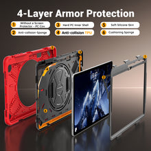 Load image into Gallery viewer, ProElite Cover for Samsung Galaxy Tab S12 Plus 12.6 inch 2026 Case, Rugged 3 Layer Armor case Cover for Galaxy Tab S12 Plus 12.6 inch with Hand Grip &amp; Rotating Kickstand with Shoulder Strap, Red

