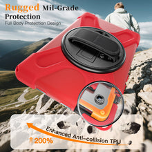 Load image into Gallery viewer, ProElite Cover for Samsung Galaxy Tab A11 8.7 inch 2025 Cover, Rugged 3 Layer Armor case Cover for Galaxy Tab A11 8.7 inch 2025 with Hand Grip &amp; Rotating Kickstand with Shoulder Strap, Red

