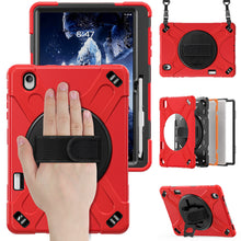 Load image into Gallery viewer, ProElite Cover for Samsung Galaxy Tab S12 Plus 12.6 inch 2026 Case, Rugged 3 Layer Armor case Cover for Galaxy Tab S12 Plus 12.6 inch with Hand Grip &amp; Rotating Kickstand with Shoulder Strap, Red
