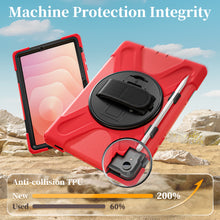 Load image into Gallery viewer, ProElite Cover for Samsung Galaxy Tab S11 11 inch Cover Case, Rugged 3 Layer Armor case Cover for Samsung Galaxy Tab S11 11 inch with Hand Grip &amp; Rotating Kickstand with Shoulder Strap, Red
