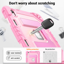 Load image into Gallery viewer, ProElite Rugged Back case for Apple iPad (A16) 11th/10th Gen Shockproof Protective Cover with Stand, Built-in Pencil Holder, Adjustable Shoulder Strap, Rose Gold
