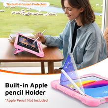 Load image into Gallery viewer, ProElite Rugged Back case for Apple iPad (A16) 11th/10th Gen Shockproof Protective Cover with Stand, Built-in Pencil Holder, Adjustable Shoulder Strap, Rose Gold

