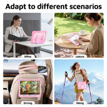 Load image into Gallery viewer, ProElite Rugged Back case for Apple iPad (A16) 11th/10th Gen Shockproof Protective Cover with Stand, Built-in Pencil Holder, Adjustable Shoulder Strap, Rose Gold
