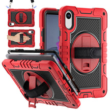 Load image into Gallery viewer, ProElite for Xiaomi Redmi Pad 2 11 inch Case, Rugged 3 Layer Armor case Cover for Xiaomi Redmi Pad 2 11 inch Case with Hand Grip and Rotating Kickstand with Shoulder Strap, Red
