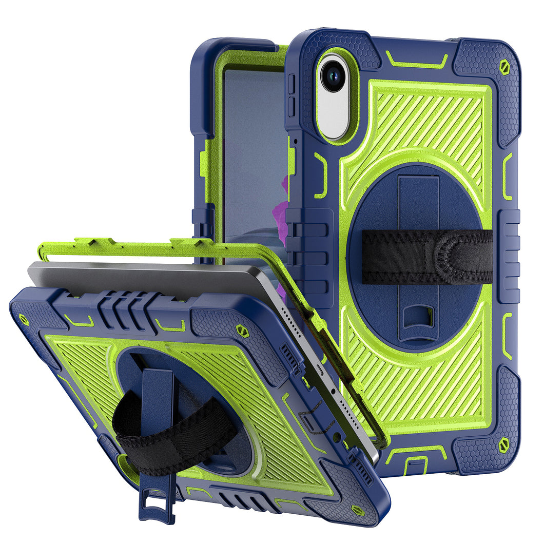 ProElite for Xiaomi Redmi Pad 2 11 inch Case, Rugged 3 Layer Armor case Cover for Xiaomi Redmi Pad 2 11 inch Case with Hand Grip and Rotating Kickstand with Shoulder Strap, Navy Green